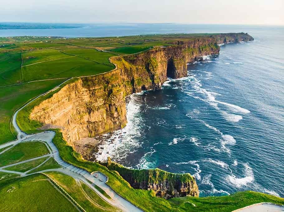 Cliffs of Moher aerial view