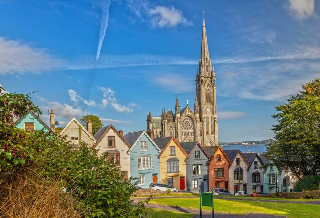 Impression of the St. Colman's Cathedral in Cobh near Cork, Ireland